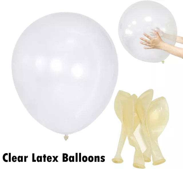 CLEAR SEE THROUGH BALLOONS 18"  36" Large Helium Quality Wedding Decorations UK