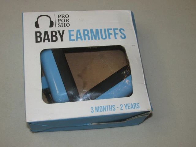 New imperfect Box!! Pro For Sho Baby Earmuffs * 3 Months to 2 Years * Light Blue