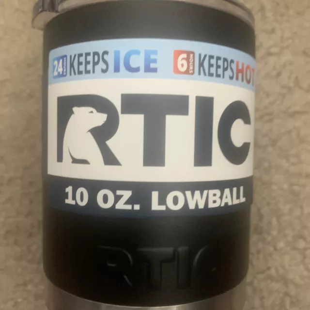 NEW RTIC 10 oz. Lowball Stainless Blue Steel Hot Cold Double Wall Tumbler