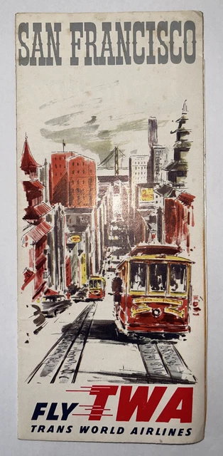 TWA Trans-World Airlines - San Francisco 1950’s Travel Brochure