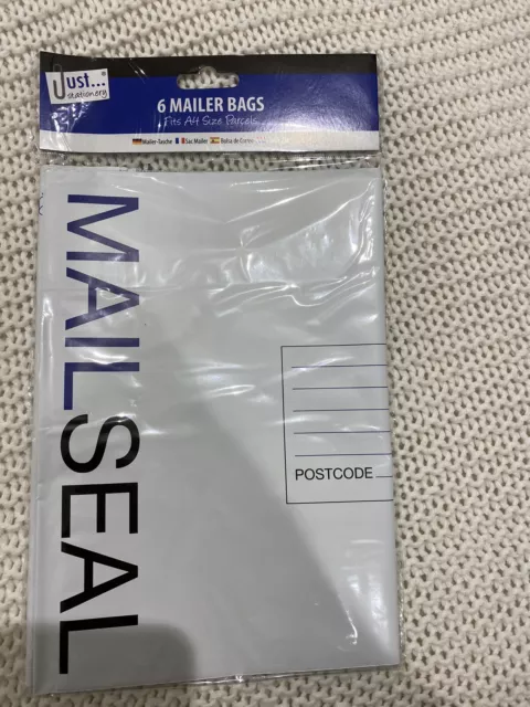 6 X White Mailing Bags 9X12 inches A4 Strong Poly Postage Mail Self Seal Cheap