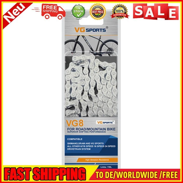 Catena Per Bicicletta YBEKI 6/7/8 Pezzi - 116 Maglie Con 2 Lucchetti, Antiruggine E Rinforzata - Foto 11