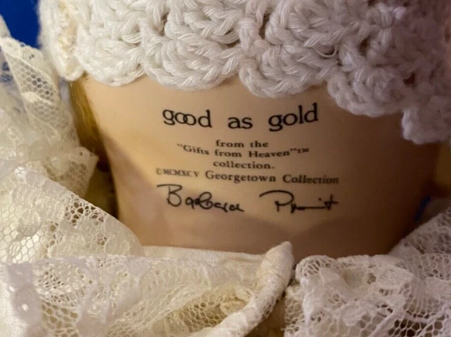 Good As Gold Porcelain Baby Doll Gift From Heaven Collection by Barbara Prusseit 7