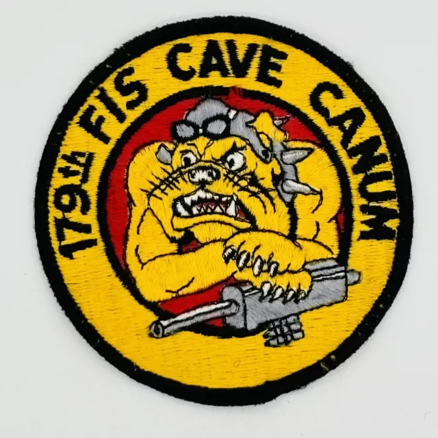 RARE USAF 179th FIS - Cave Canum Fighter Interceptor Squadron Patch Vintage