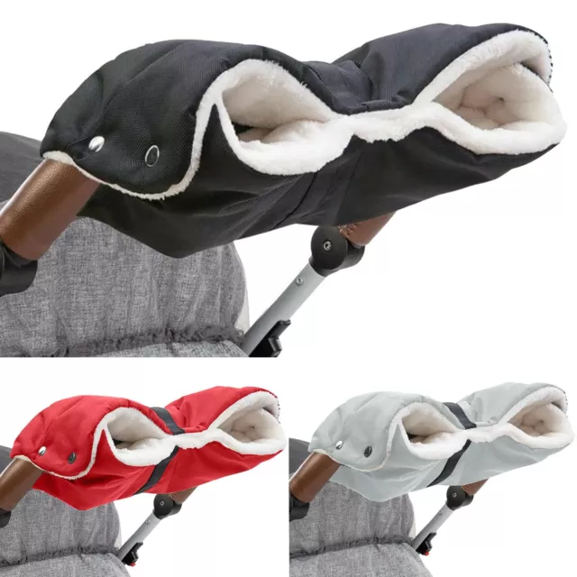 Fleece Mittens Gloves for Stroller Pram Bar Baby Carriage Windproof Detachable