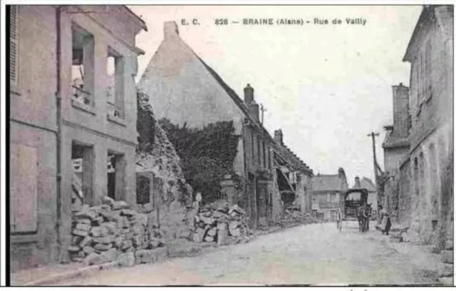 K39 - Dept 02 Cpa Braine La Rue De Vailly Anime