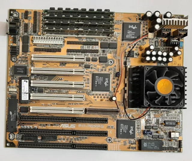 ASUS P/I-P6NP5 Sockel 8 ISA Mainboard + Intel Pentium Pro 200MHz + 64MB RAM