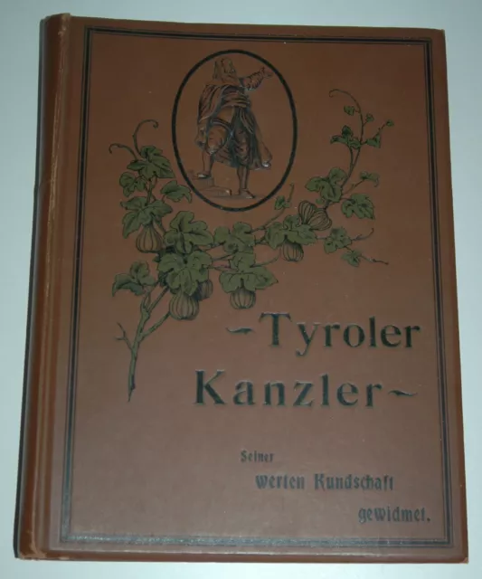 antikes Postkarten Album - Tyroler Kanzler - Ansichtskartenalbum