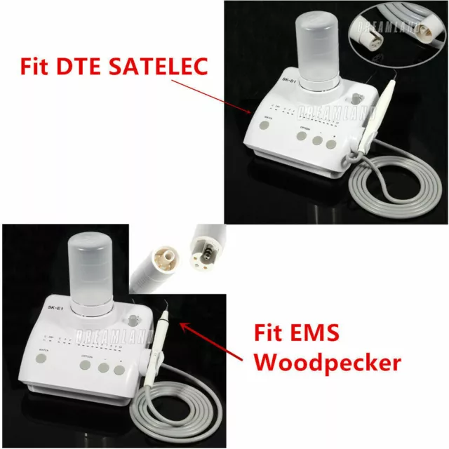 Dental Ultrasonic Scaler W/ Handpiece 2*Bottles 5*Tips fit EMS/DTE SATELEC UK