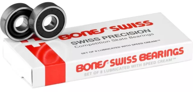 Bones Swiss Skateboard Bearings Swiss 608 Original