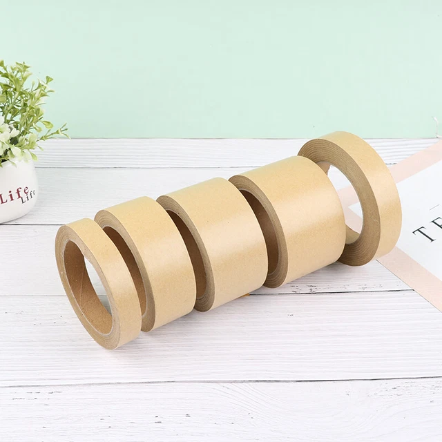 30m Gummed Kraft Paper Brown Bundled Adhesive Masking Paper Tape for Box Se=s=