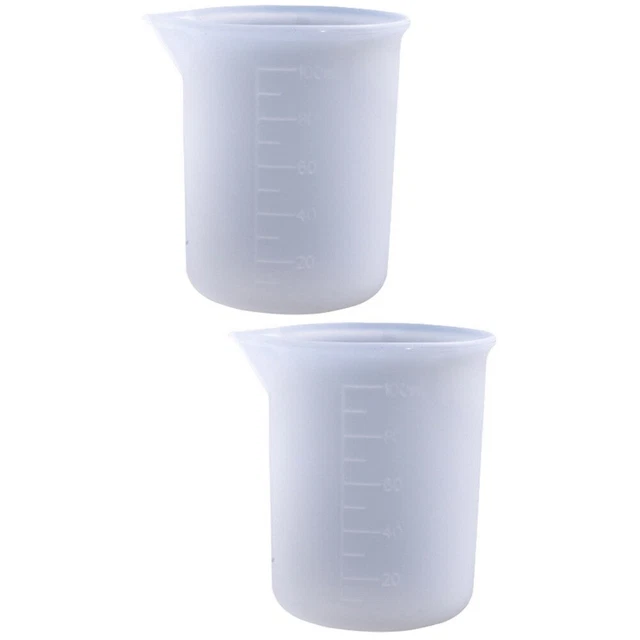 Set 2 Kristall-Epoxy-Messbecher Milchmessbecher Mischbecher Aus Silikon Tasse 2