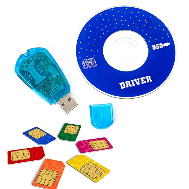 1Pc New USB SIM Reader Card Simcard Writer Copy Cloner Backup Cellphone DOM66-hq