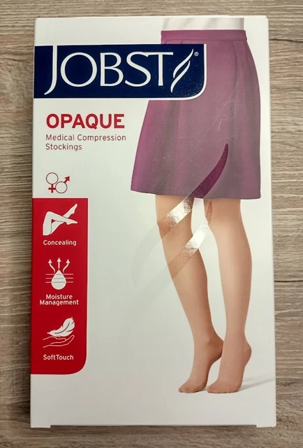 Jobst Opaque Kompressionsstrümpfe knielang vorne offen CCL2  Gr.IV  Caramel