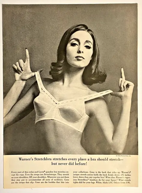1960s Vintage Bra Advertisement Beautiful Full Page 8x11" Original Magazine Clip