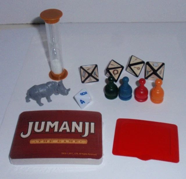 VINTAGE 1995 JUMANJI Board Game Replacement Pieces Cards Dice Milton