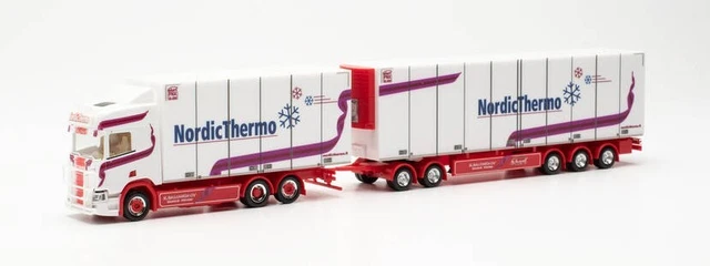 HO Camion Semi-remorque surbaissée Scania CR 20 HD avec rampes | echelle HO