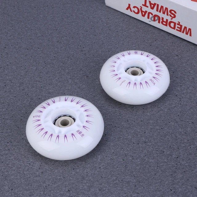 2 Pcs Ruote Per Pattinaggio Rotelle Flash Di Ricambio LED Pattini