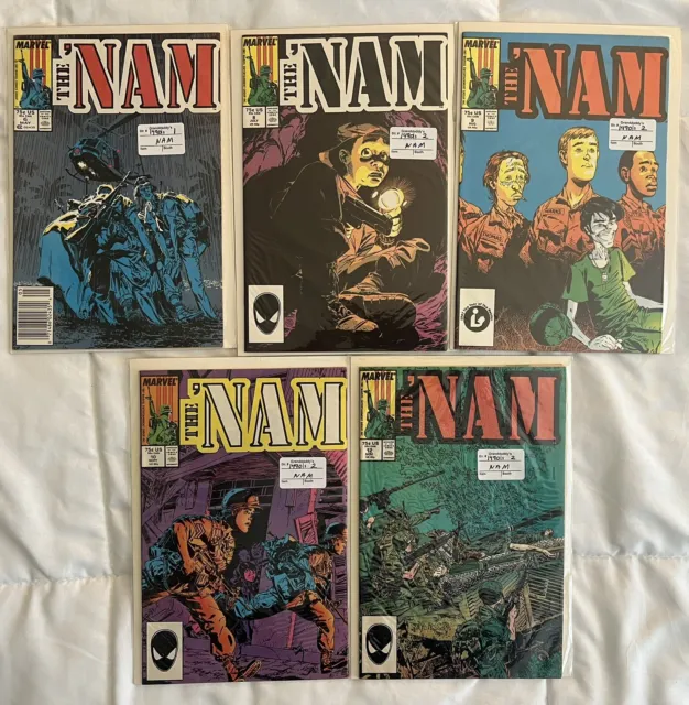 The Nam lot #6,8,9,10,12 Marvel Comics