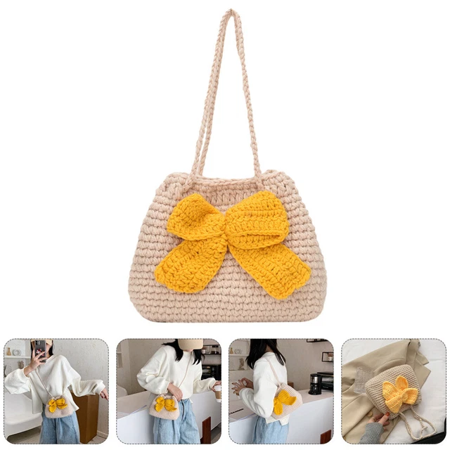 Woven Pouch Wool Knitted Shoulder Purse End Bag Messager Bag Bags