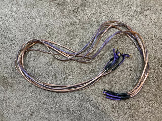 3 X Analysis Plus Oval 12 Speaker Cables 8ft Each With Banana Plugs 3 X Analysis Plus Oval 12 Speaker Cables 8ft Each With Banana Plugs