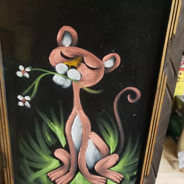 Moontje-Art - PINK PANTHER WITH PAINTED ART FRAME LOUIS VUITTON