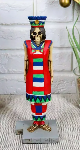 Ebros Tenochtitlan Aztec Queen Skeleton Day of The Dead Sculpture Figurine 6.5"H