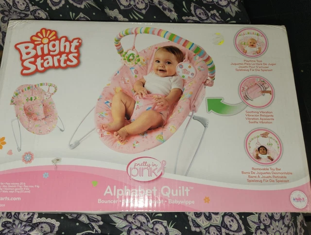 sexpuppe frau realistisch BRIGHT STARTS BABY Bouncer. New in Box Pink Alphabet Quilt $50.00