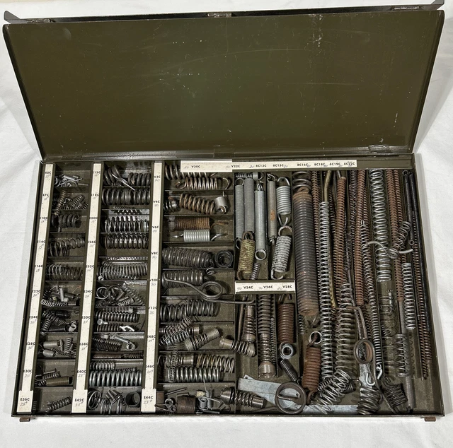 Vintage Gardner Wire Co. Chicago SRRINGS CABINET Store Display W/Springs Used