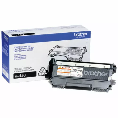 Brother TN450 High Yield  Black Toner Cartridge Genuine NO RETAIL BOX