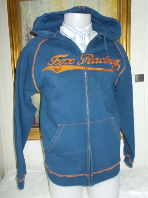 Pull gilet zip sweat à capuche FOX RACING S brodé en grand poche ventrale