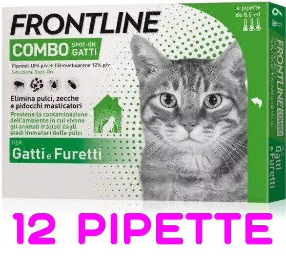 Frontline Combo Gatto **12 Pipette **** Scadenza 10/2024***