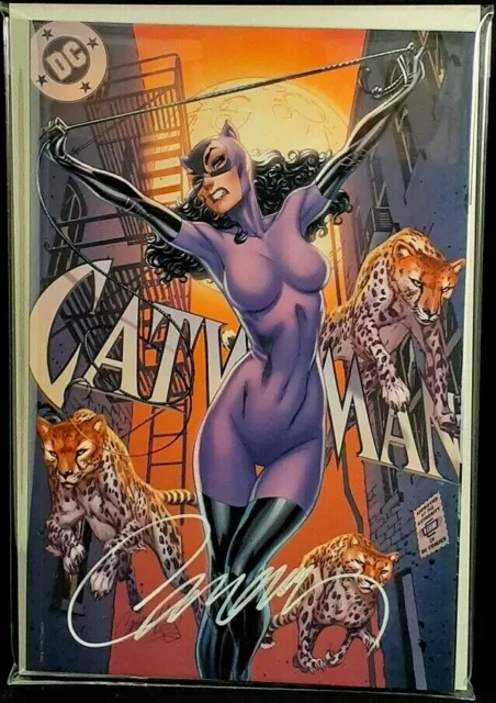Catwoman 80Th #1 J Scott Campbell Variant D Nm Signed W/Coa Batman Joker Harley