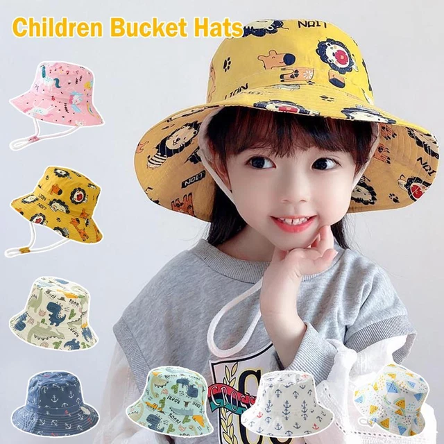 Kids Girls Boys Child Baby Bucket Sun Hat Wide Brim Spor✨✨ School Outdoor R5U9