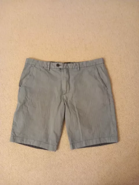 Pantalones cortos Ted Baker grises a cuadros 36R para hombre