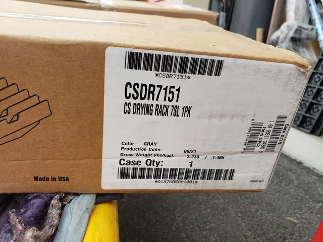 NEW Cambro CSDR7151 Camshelving Drying Rack Only 7-slot rack fits all 24" wide