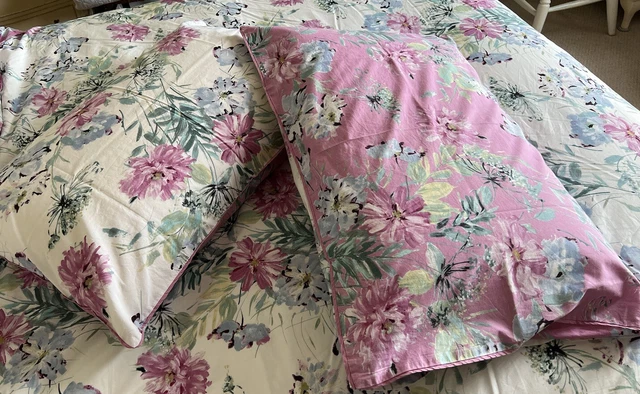 1/2 Precio Nuevo Con Etiquetas Pr Calidadlaura Ashley Cosmos Fundas De Almohada Fucsia Precio De Venta Sugerido Por El Fabricante £52 Ahora £25