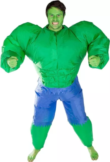 BODYSOCKS Adults Inflatable Hulk Fancy Dress Costume Halloween Outfit Mens Women