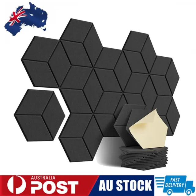 12PCS Self-adhesive Acoustic Panel Soundproof Wall Panel 12"X10"X 0.4" Absorbing