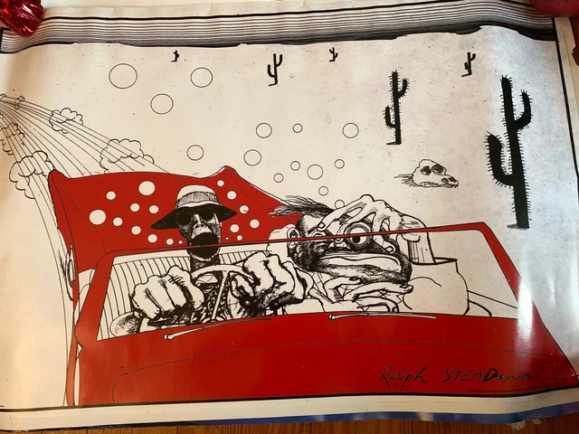 Ralph Steadman 36x24 Fear and Loathing in Las Vegas Poster Hunter S. Thompson
