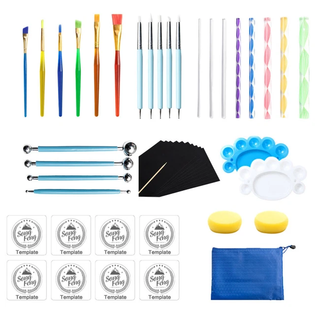 1 juego de 47 piezas Mandala Arcilla Cerámica Kit Jabón Natural