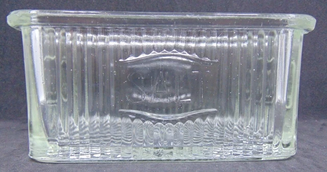 Hoosier Cabinet 1930s Vintage Glass Sneath Saltbox Jar 4 Mission Style Clear 3