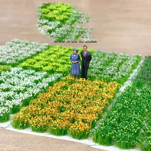 HILABEE Touffes d'Herbe Modèle Bricolage Mini Herbe de Paysage 1:35 1:64 1:87 Bricolage Artisanat Chemin de Fer Bourgeon Vert