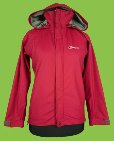 * Berghaus giacca da donna cappotto zip con cappuccio taglia UK 8 (S) vgc -