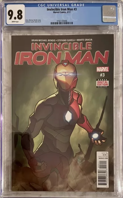 Invincible Iron Man #3 CGC 9.8 1st App RIRI WILLIAMS in Ironheart Armor 🔥🗝