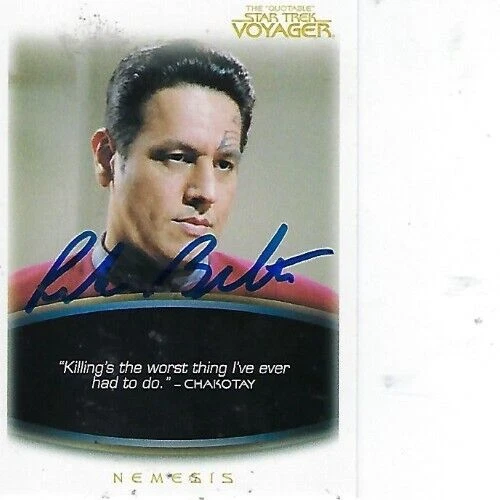 Robert Beltran Signed 2012 Quotable "Star Trek" Voyager #55 - Chakotay