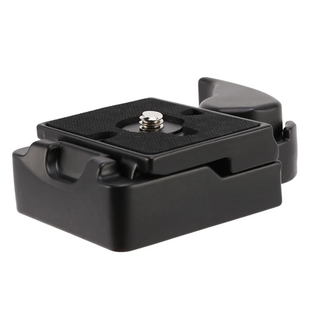 Piastra di rilascio fotocamera nera 323 con adattatore speciale (200PL-14) per Manfrott T8E1 2