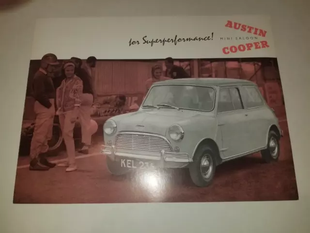 Vintage Austin MINI Cooper Seven Saloon Sales Brochure, c 1960 2049A