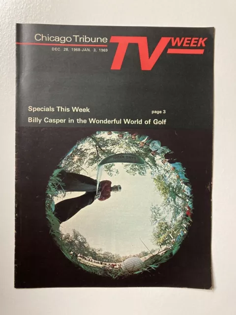 Vintage Chicago Tribune TV Week Dec. 28, 1968 - Jan. 3, 1969 Billy Casper