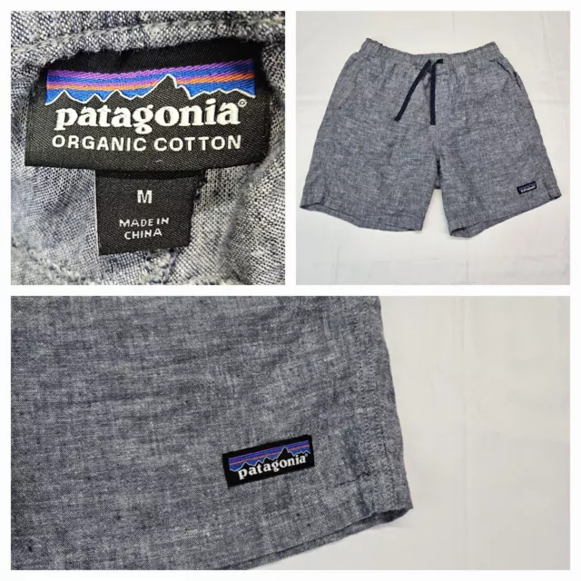 Patagonia Baggies Naturals 6.5" Shorts Mens M Navy Pockets Organic Cotton